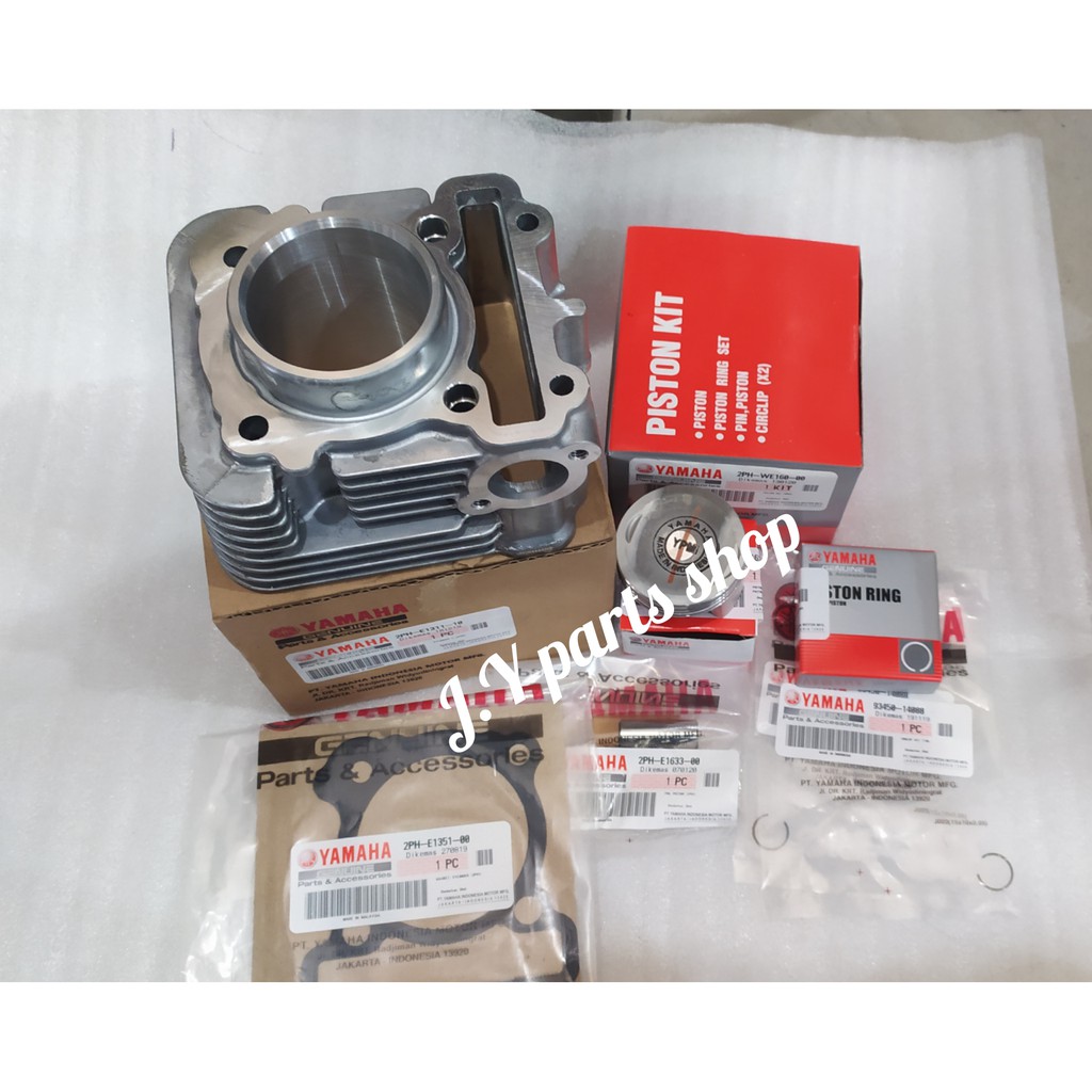 PAKET BLOK DAN SEHER PISTON MIO M3 S Z SOUL GT FINO FI XRIDE GEAR 125 FREEGO FREE GO ORIGINAL YGP