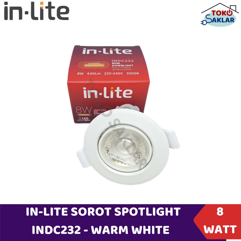 Inlite Downlight LED Spotlight / Lampu Sorot LED 8Watt INDC232