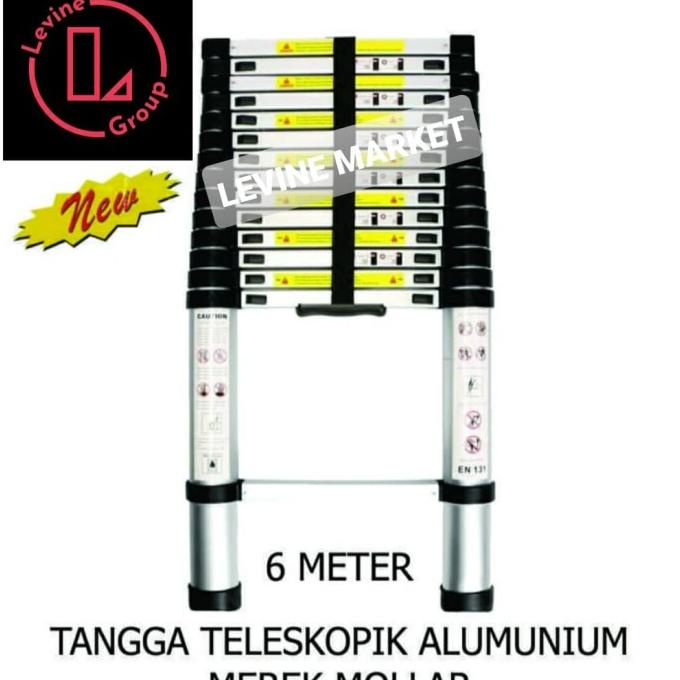Tangga Teleskopik Alumunium Mollar 6 Meter Terpercaya