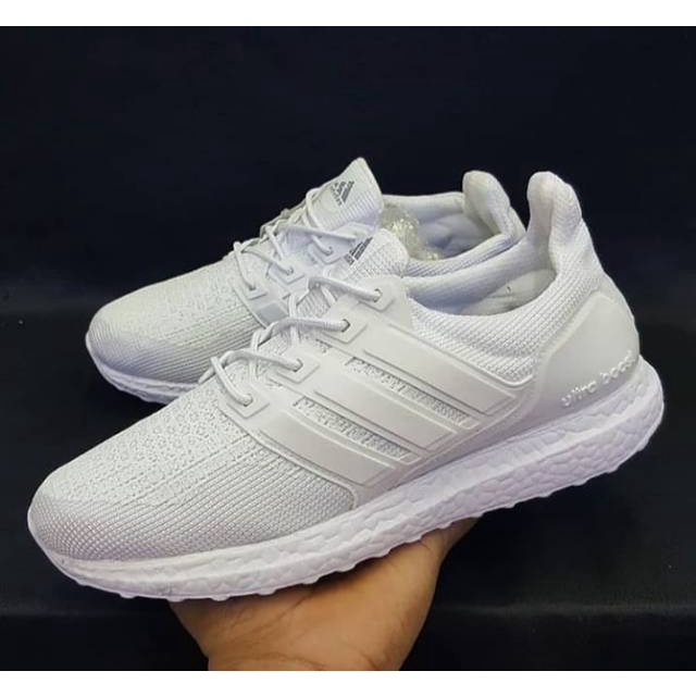 SEPATU ADIDAS ULTRABOOST GRADE ORIGINAL FULL WHITE PUTIH POLOS SNEAKERS OLAHRAGA KERJA KULIAH MURAH