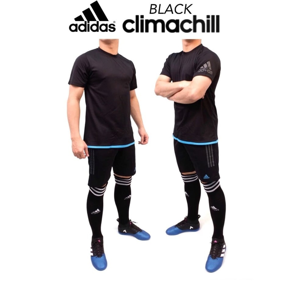 Jersey + Celana Grade Ori Setelan Futsal Adidas Bale Hitam