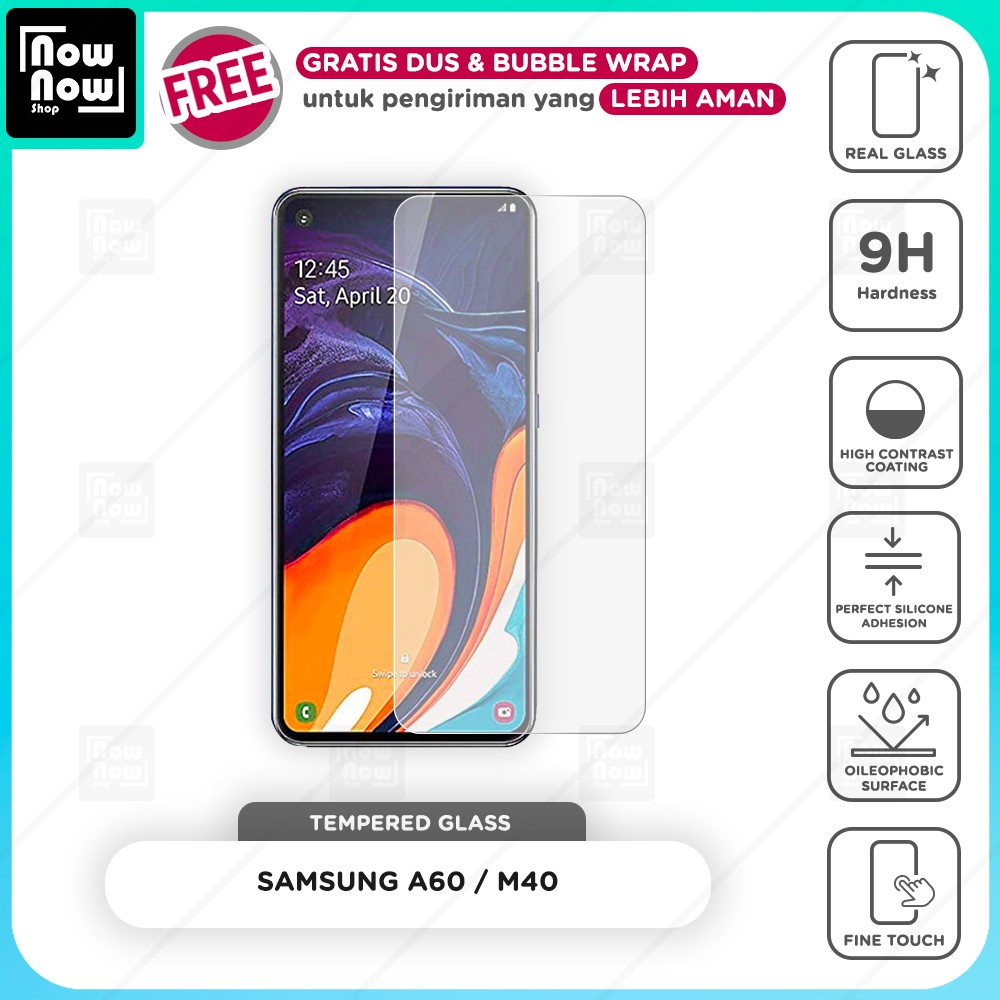 Tempered Glass Anti Gores Samsung A60 / M40 Screen Guard Protector 9H Kaca Temperglass