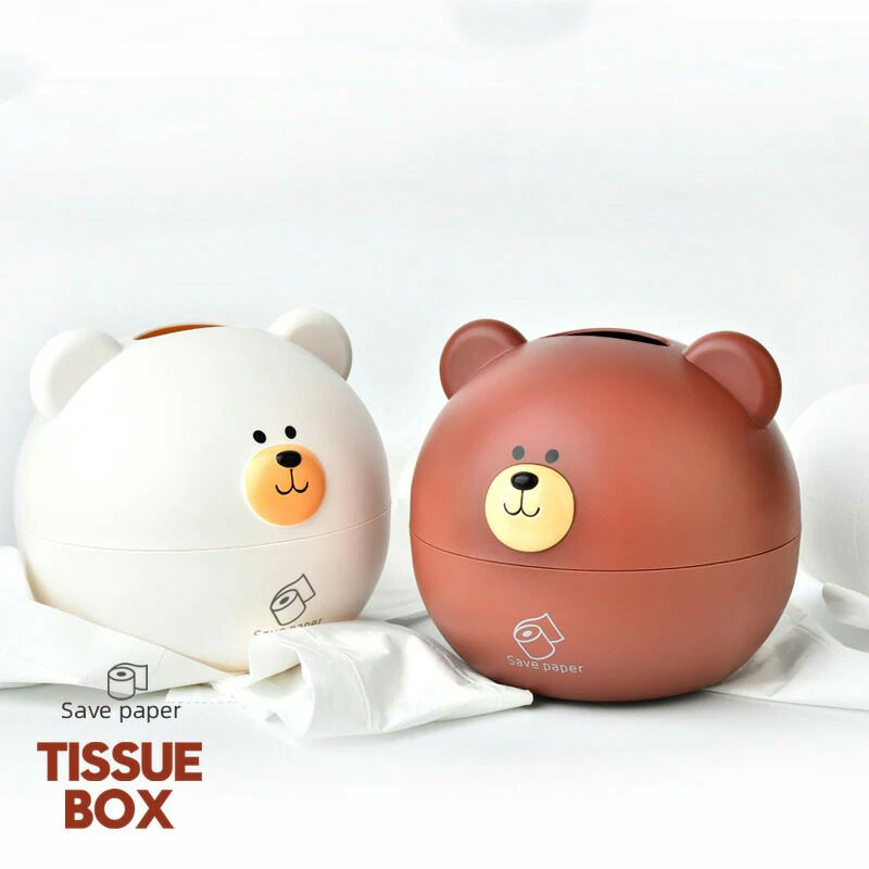 Riancy Kotak Tisu Gulung Tissue Rool Box Model Bear - RB556-1 - Brown