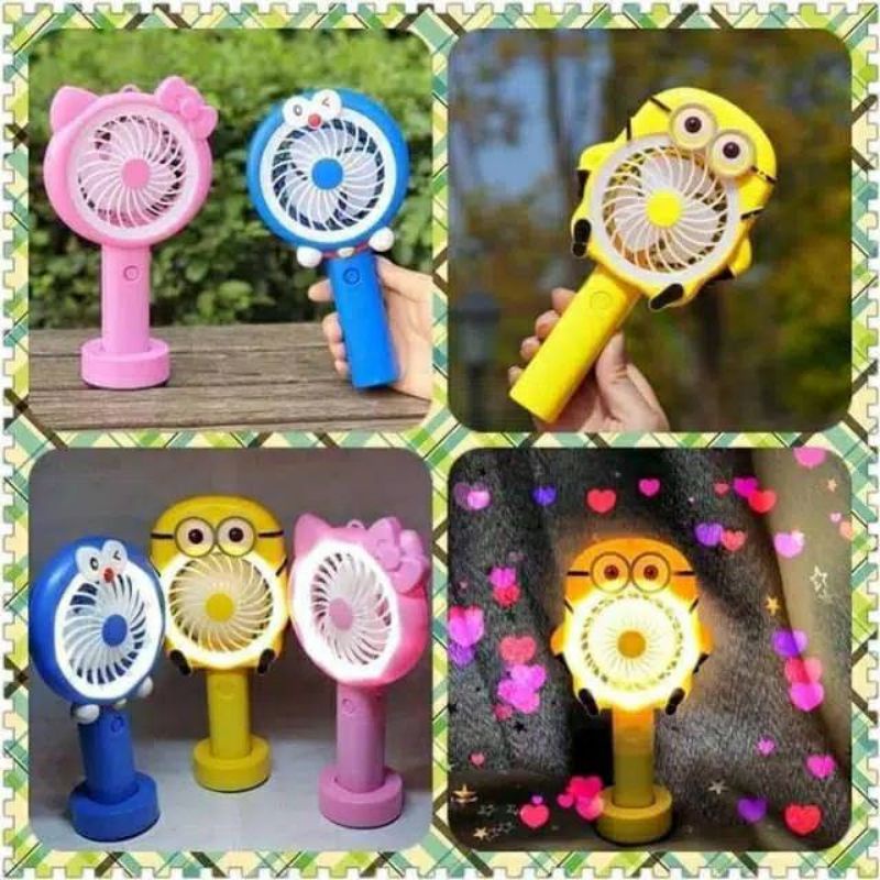 KIPAS KARAKTER LED kipas angin mini portable mini fan KIPAS TANGAN MINI KARAKTER LED