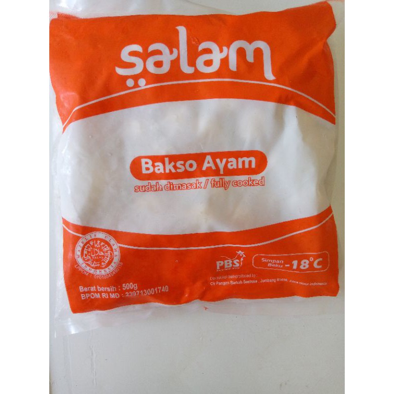 

bakso ayam krikil salam