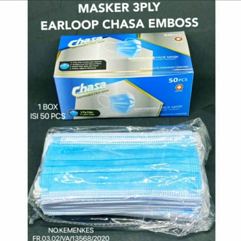 MASKER EARLOOP CHASA 3PLY ISI 50PCS CHASA COLOR EDITION