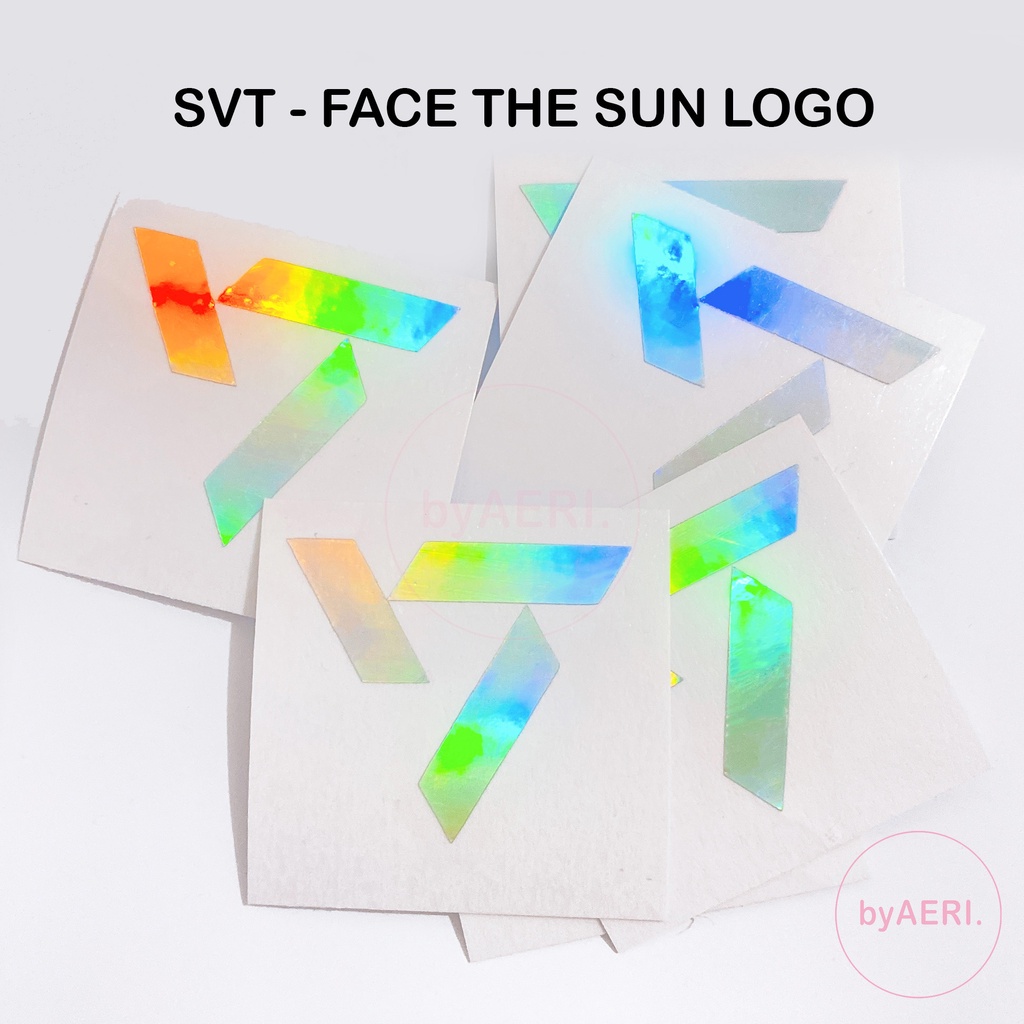 SEVENTEEN HOLOGRAM STICKER (LOGO, NAME, DLL) KPOP HOLOGRAM CUTTING STICKER