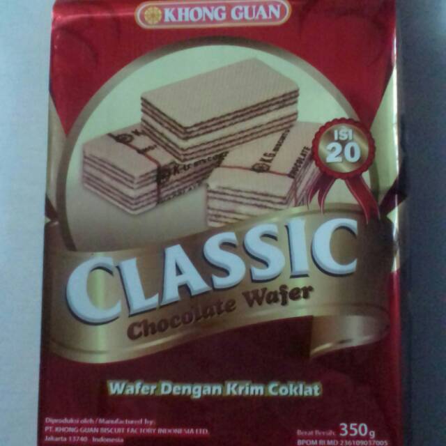 

Khong Guan Classic chocolate wafer isi 350g