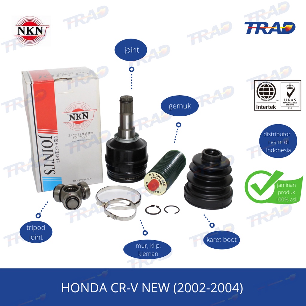 CV Joint AS Roda Dalam NKN Honda CRV New gen 2