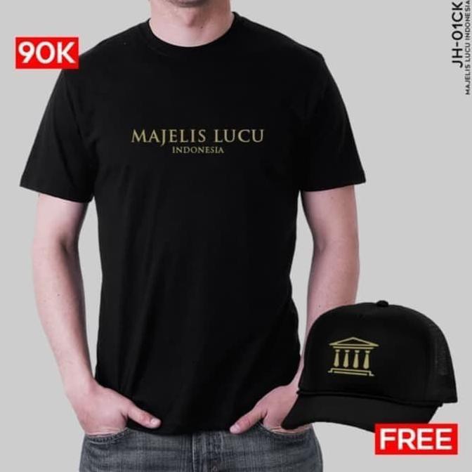 Kaos Majelis Lucu Indonesia Plus Topi Baju Distro Tshirt Cotton Combed 30s Sablon Fashion Unisex