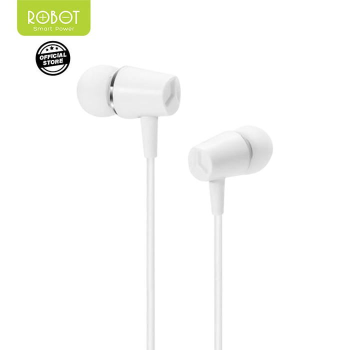 ROBOT Headset Earphone RE201 - Garansi Resmi 1 Tahun - Putih