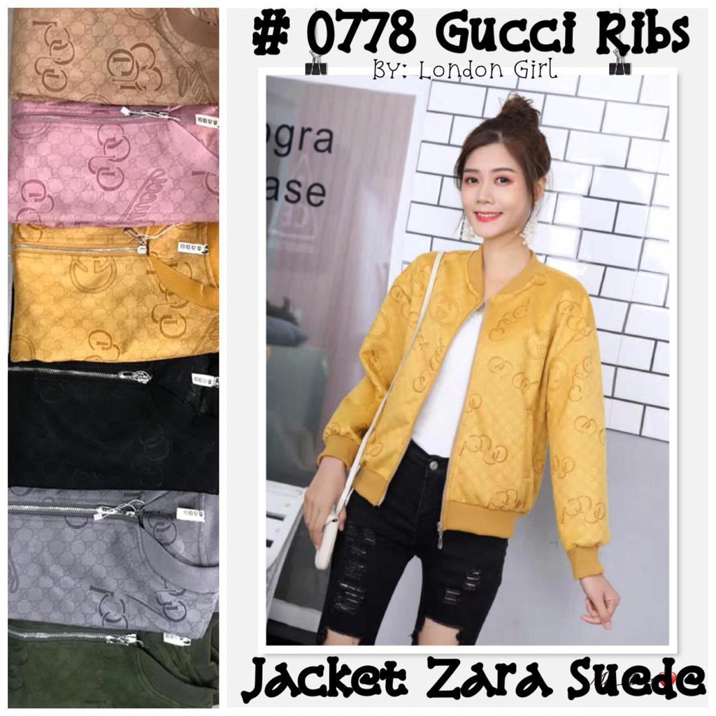 Jaket Import Wanita Suede Lengan Panjang Grosir Ecer #0778 Ribs/ Woman Import Suede Zara Jacket