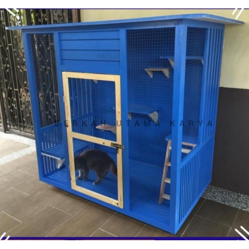rumah hewan peliharaan kandang kucing kelinci burung bisa custom bahan kayu