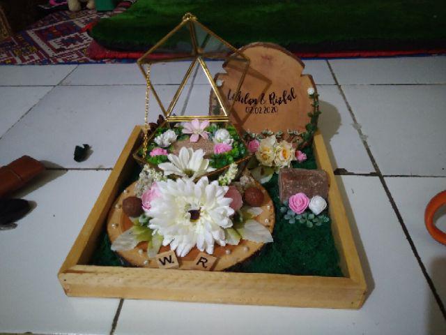 Jewelry Set Tempat Mahar Perhiasan Tempat Cincin Rustic Tempat Maskawin Rustic