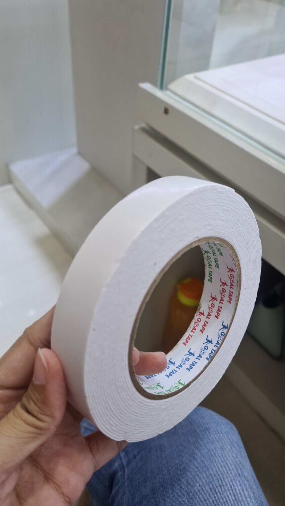 Double Foam Tape Putih 1 Inch (22mm X 6 Meter)  Busa Putih Daya Rekat Kuat