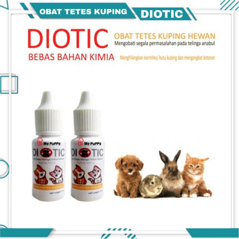 DIOTIC OBAT TETES TELINGA KUCING ANJING KELINCI 10ML ORIGINAL