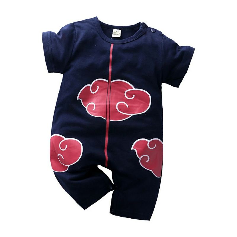 Bibubshop - Baju Romper Lengan Pendek / Baby Jumper Anak Bayi cowo Anime Naruto Kakashi Akatsuki-4