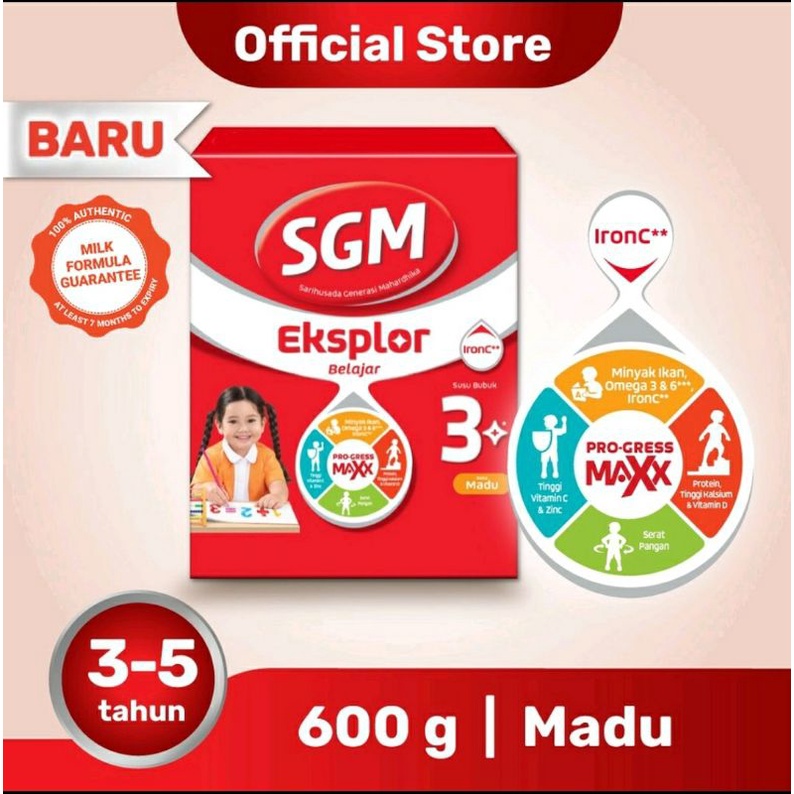 SGM Eksplor 3+ Madu 600gr