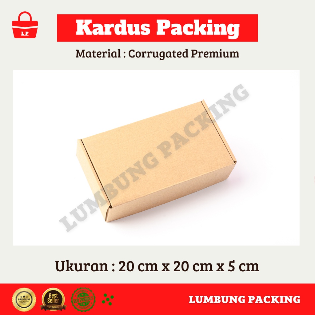 

Kardus Packing E-Fluite 20 cm x 20 cm x 5 cm