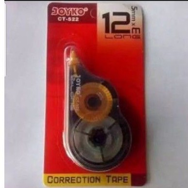 

TIPEX KERTAS JOYKO 12 METER JOYKO CT-522 pastel /CORRECTION TAPE JOYKO / penghapus pen