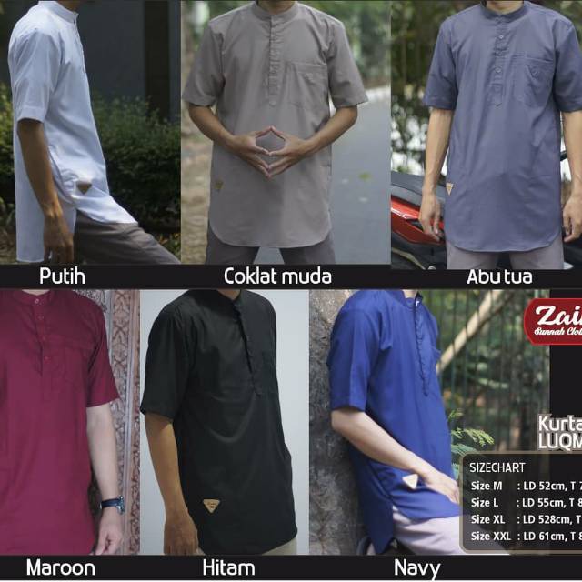 Gamis Pakistan - Kurta Luqman - Qurta Lengan Pendek