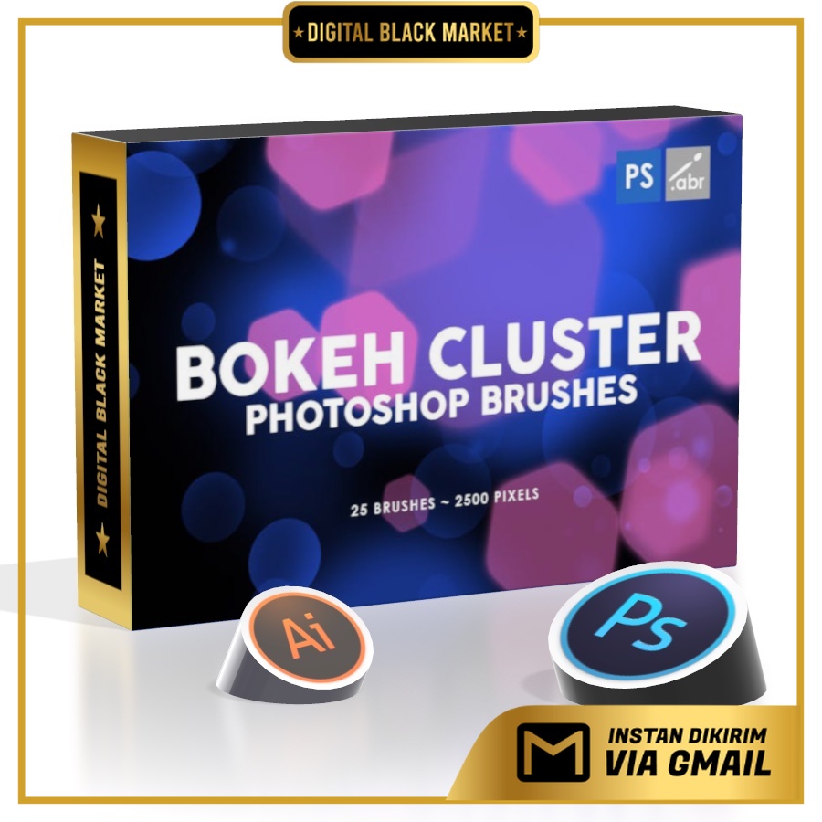 25 Bokeh Cluster - Photoshop Stamp Brushes