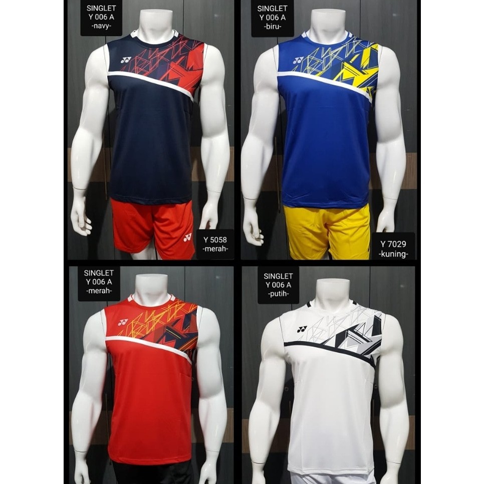  KAOS  SINGLET BADMINTON  YONEX Y 006 A BAJU BULUTANGKIS 