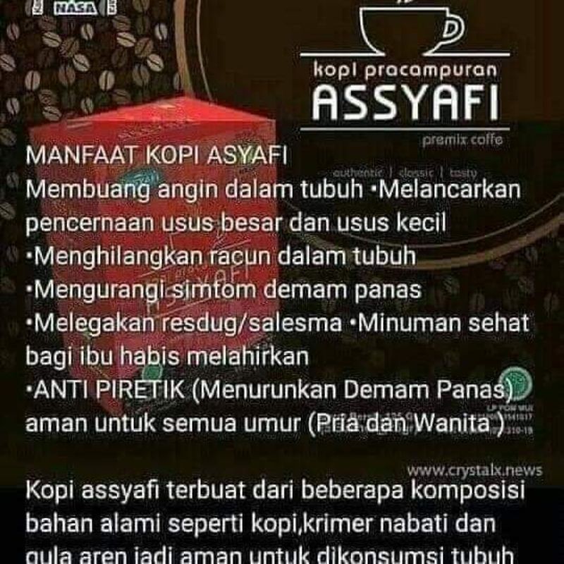 

KOPI PRACAMPURAN ASSYAFI/KOPI HERBAL