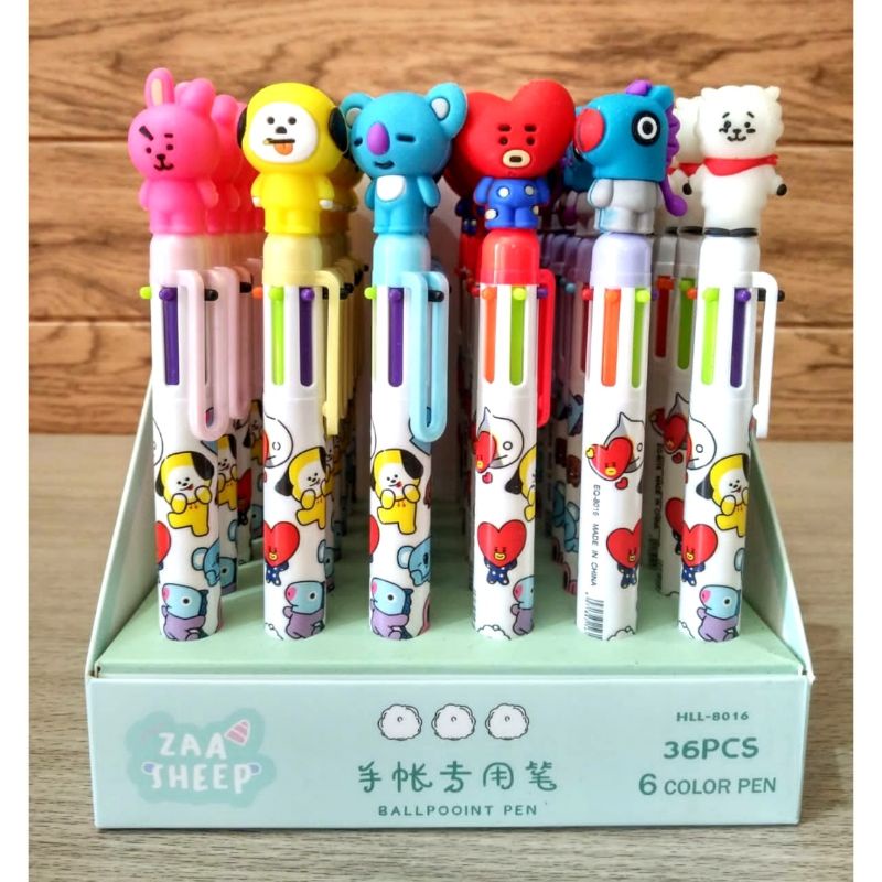 

Bolpen / Pulpen Gel BTS 6 Warna