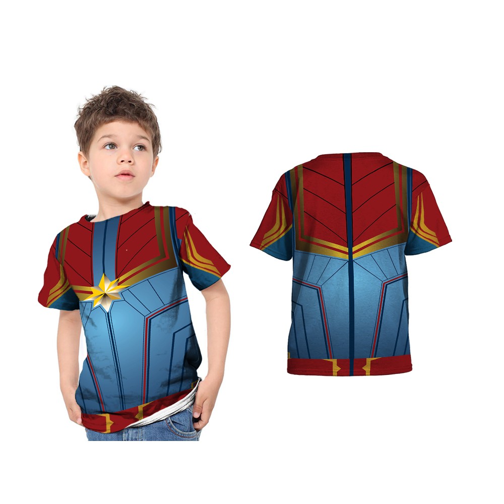 Kaos Pendek Anak Design CAPTAIN MARVEL 3D FullPrint Art 8