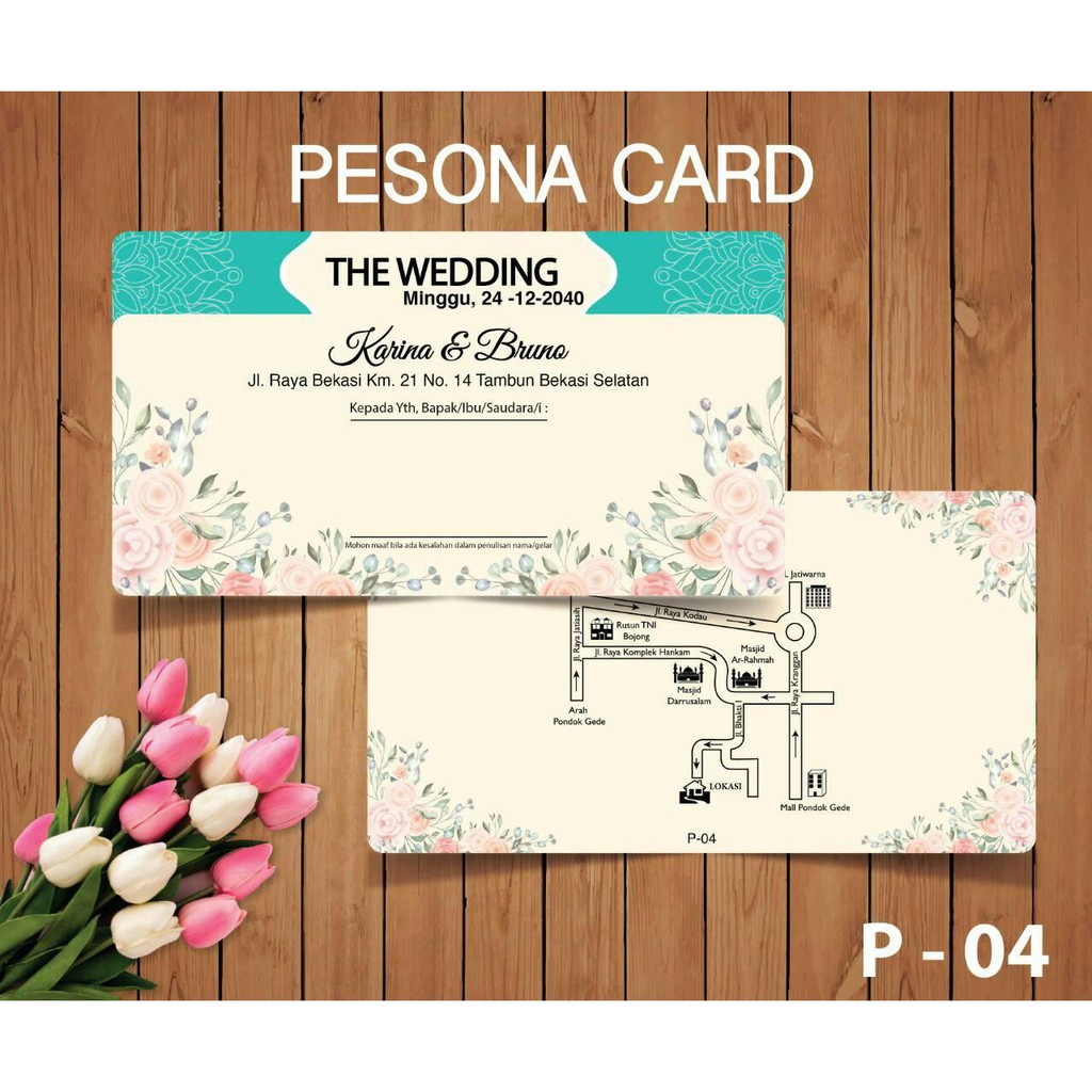 Blangko Kartu Undangan Pernikahan Pesona 04 Harga Termurah Gratis File Setting Isi 100