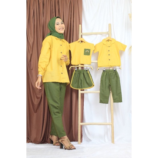 LILI SET - setelan one set kemeja  rami busui formal wanita perempuan cewe lucu murah