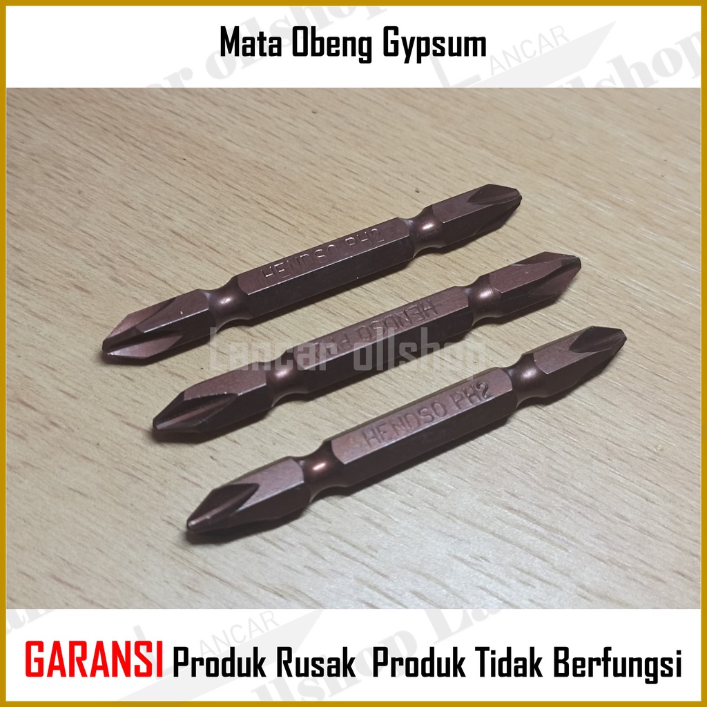 Mata Obeng Gypsum Gipsum Screw Driver Bit Nut Bolak Balik PH2 65MM Magnet Murah