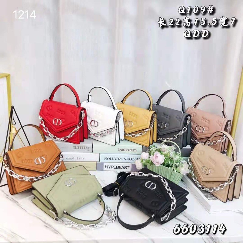 TI 3070 - HANDBAG TAS WANITA BRANDED PREMIUM IMPORT MURAH BATAM - E