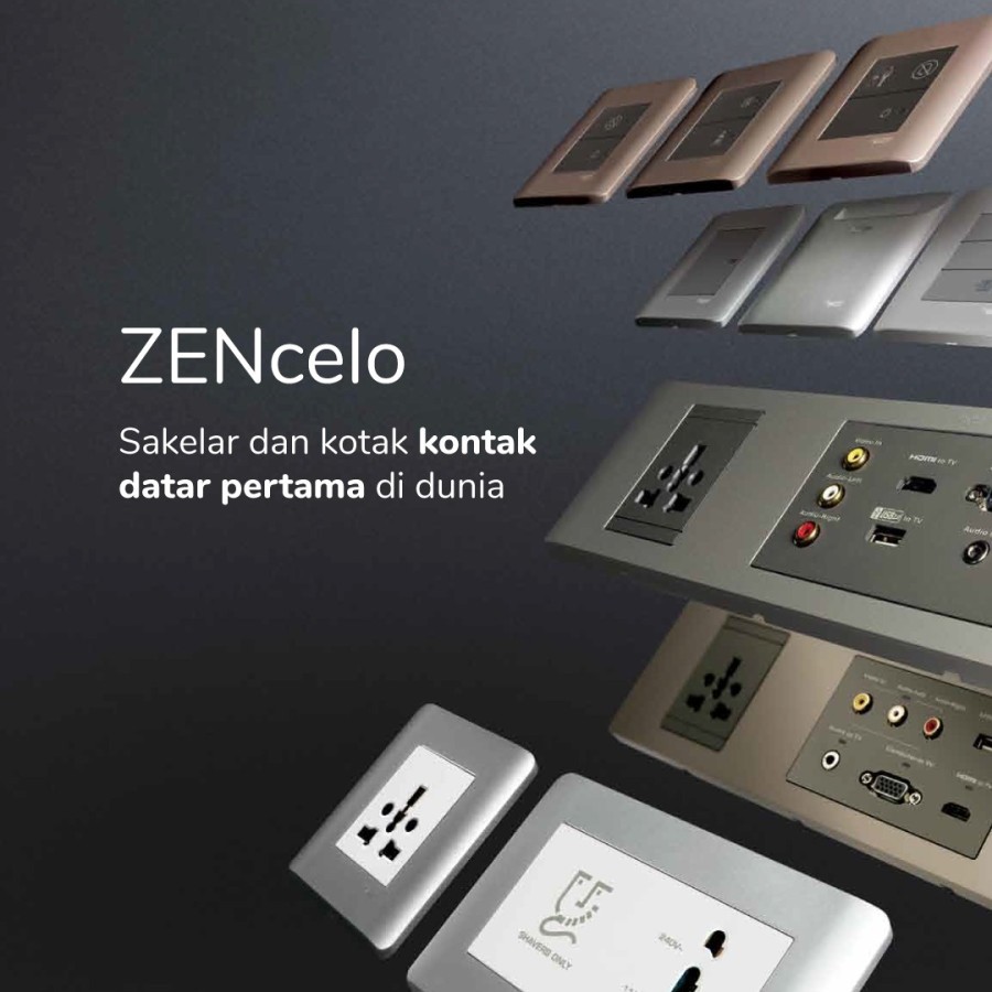 Saklar Seri Silver Bronze Zencelo Schneider