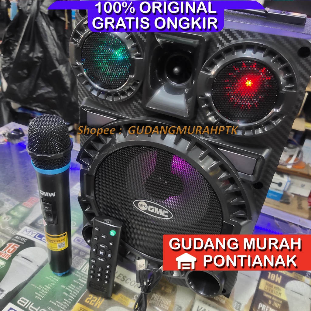 Speaker GMC Body Besar NEW Bluethoot Mic Wireless Salon 897P