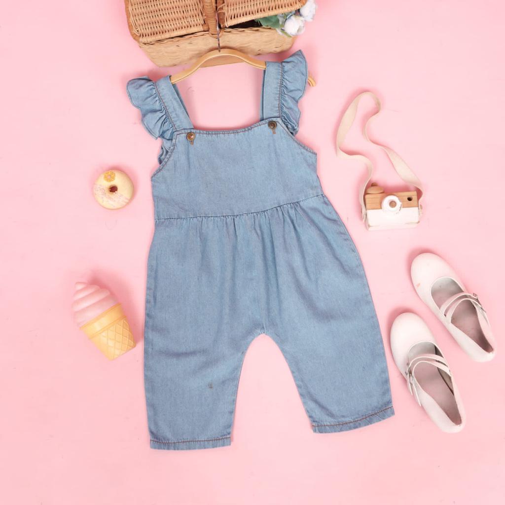 JUMPSUIT JENIE/ JUMPSUIT JEANS ANAK KEKINIAN/ JUMPSUIT ANAK PEREMPUAN/JUMPSUIT ANAK 3-5 TH