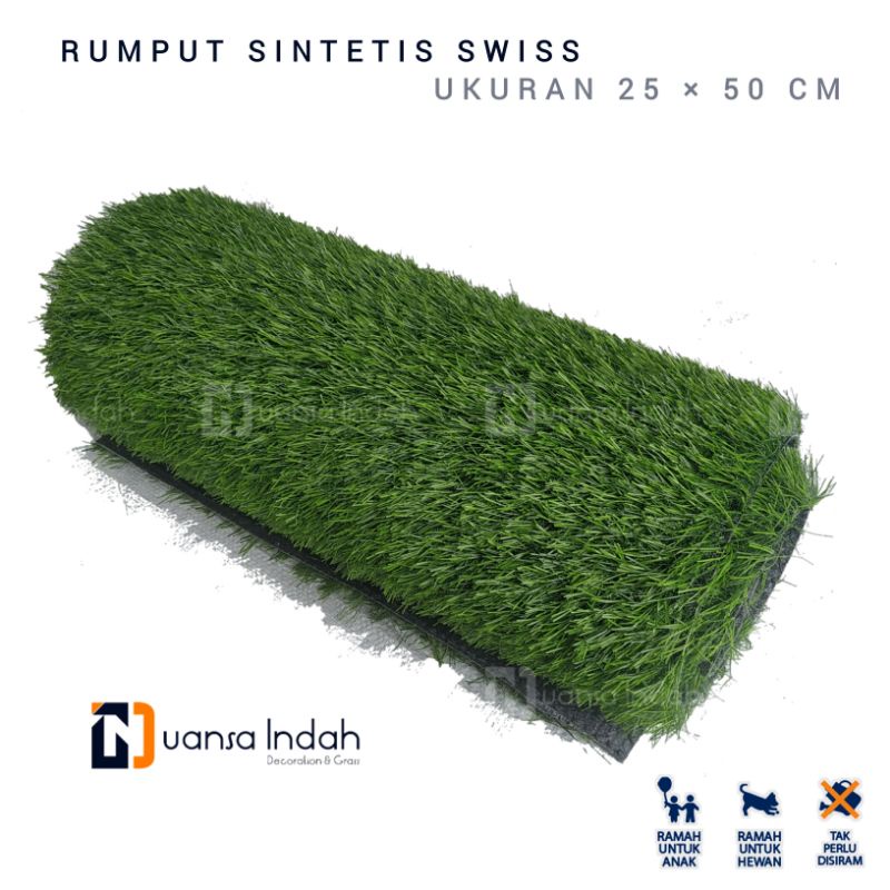 RUMPUT SINTETIS SWISS PREMIUM UKURAN 25x50 CM