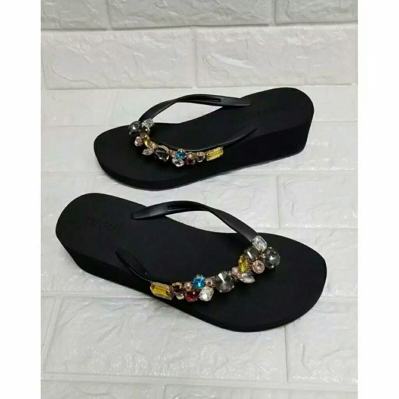 Sandal Jepit INGVIVI 788 manik Wedges