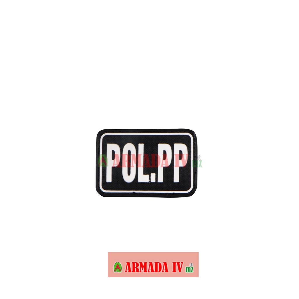 Patch Rubber Velcro Tulisan Pol PP