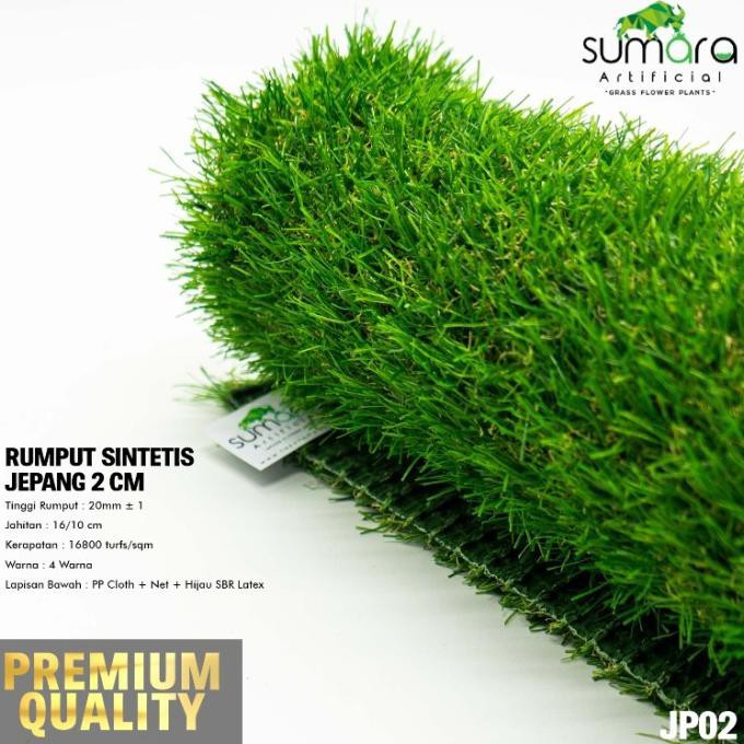 Bestseller Rumput Sintetis Jepang 2 Cm 1X1M Promo,Rumput Palsu,Rumput Plastik *