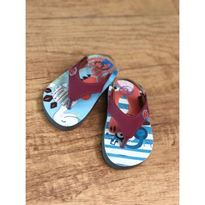 sandal anak / bayi dinosaurus, sandal jepit anak, sandal Loklin Dino,sandal Loklin solo, Loklin solo