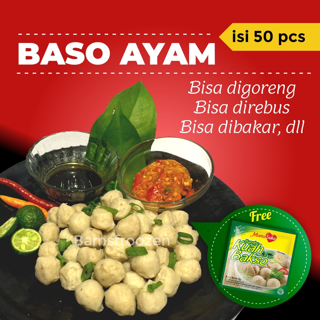 

Bakso Ayam Frozen Instan Baso Ayam Kerikil Homemade Isi 50