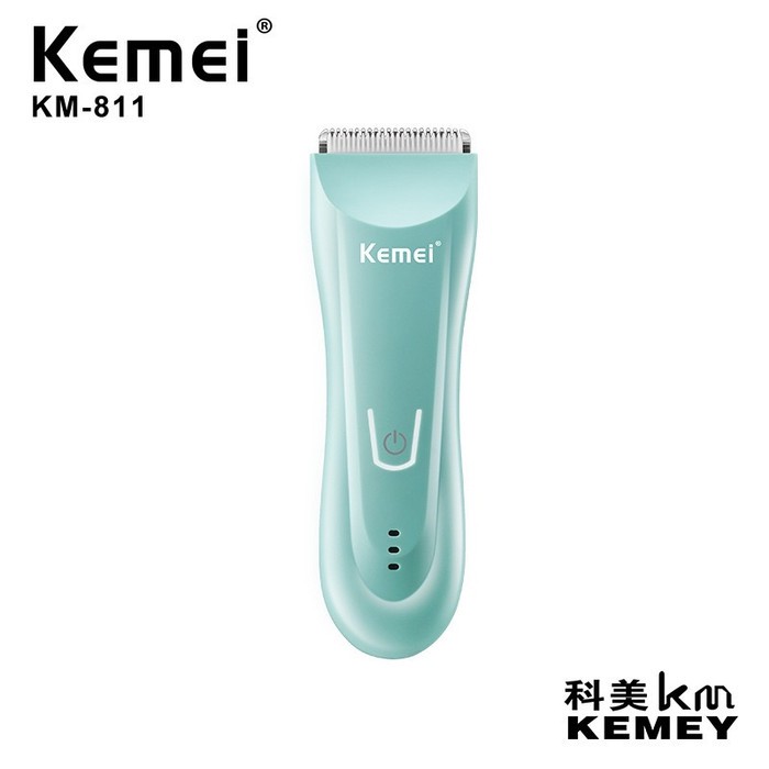 Original Hair Clipper Kemei 811 Alat Mesin Cukur Potong Rambut Anak Bayi Pria wanita cas usb pink