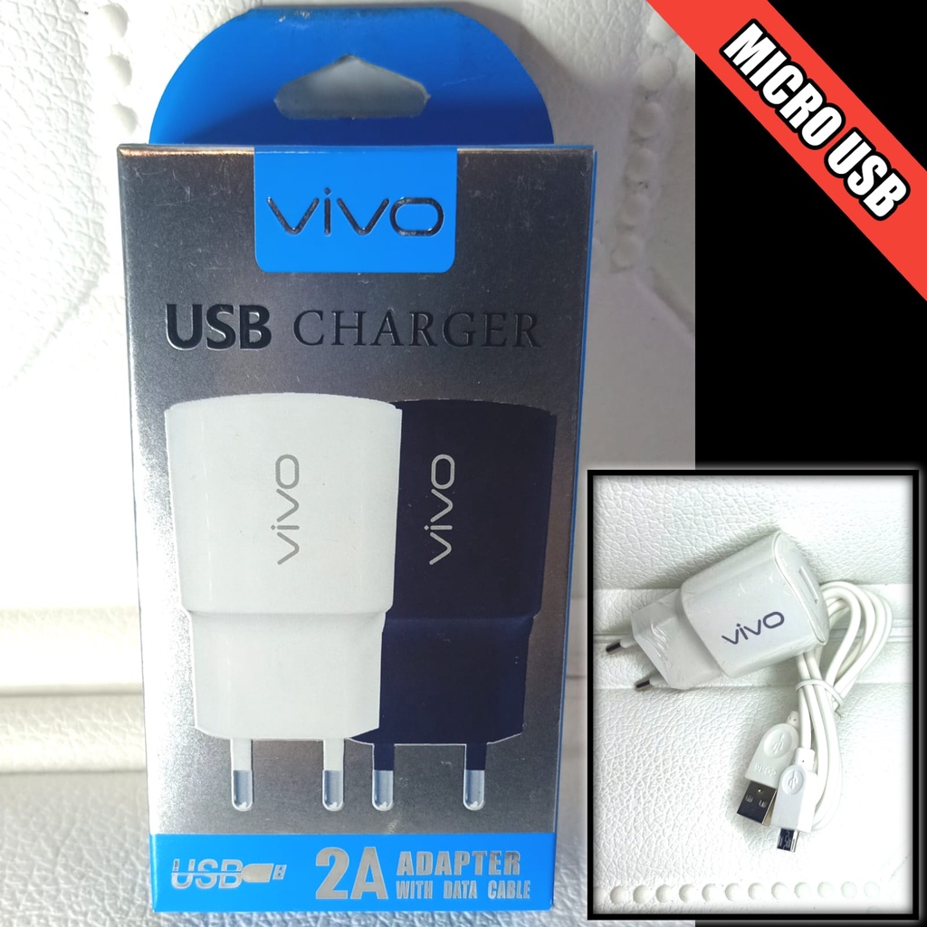 Charger Vivo 2A Micro USB Original OEM Casan Vivo Ori 99% - CASAN HP VIVO 2A