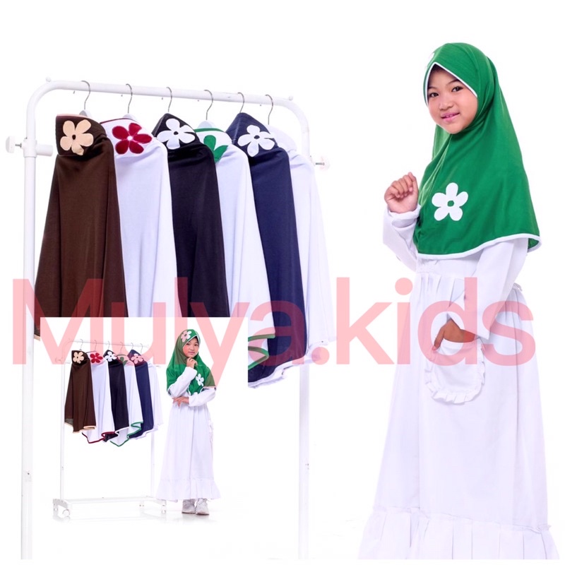 Kerudung Anak SD Hijab Vania Bunga Satu