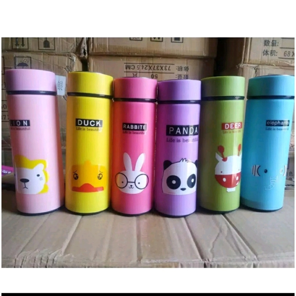 Botol Minum 450ML Kaca Hewan Animal