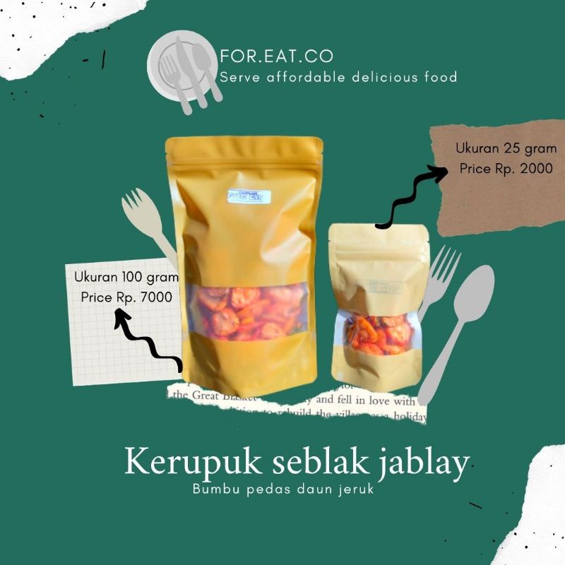 

KERUPUK SEBLAK/KERUPUK JABLAY/KERUPUK PEDAS/KERUPUK PEDAS DAUN JERUK