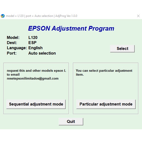 Software RESETTER Epson L120 RESET Printer Lampu Blinking + Cara Menggunakan