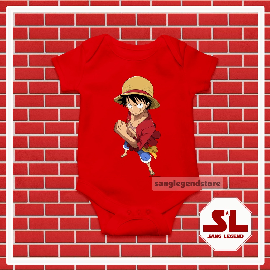 BAJU BABY BAYI JUMPER ROMPER ANIME KARTUN ONE PIECE LUFFY 015